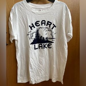 J Crew Heart Lake NY Tee - Size Medium